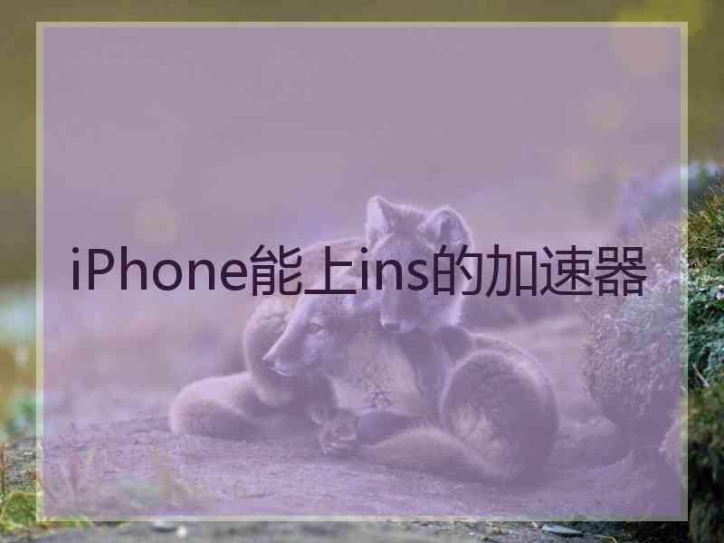 iPhone能上ins的加速器