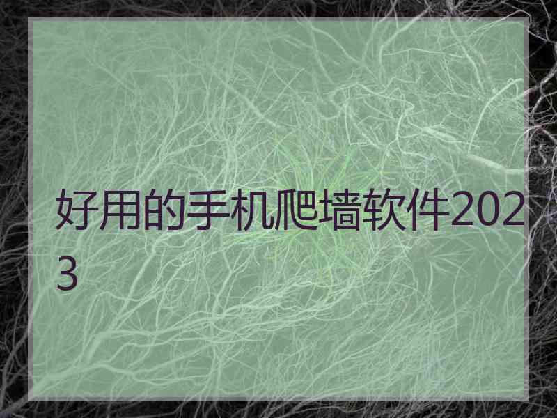 好用的手机爬墙软件2023