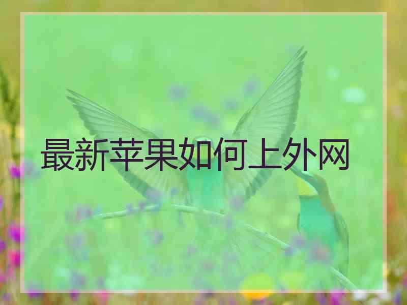 最新苹果如何上外网