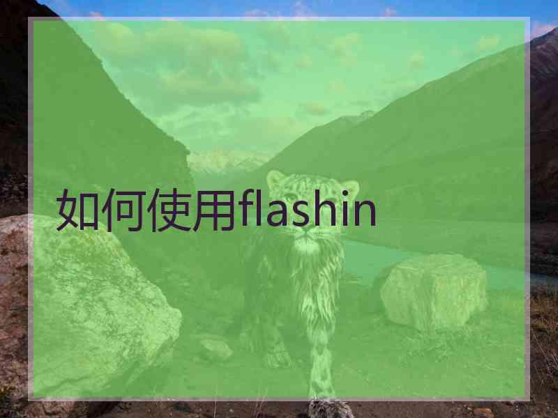 如何使用flashin