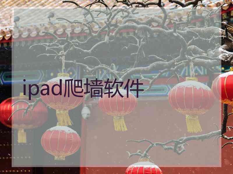 ipad爬墙软件