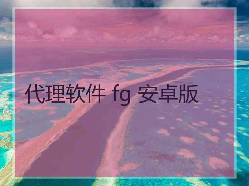 代理软件 fg 安卓版