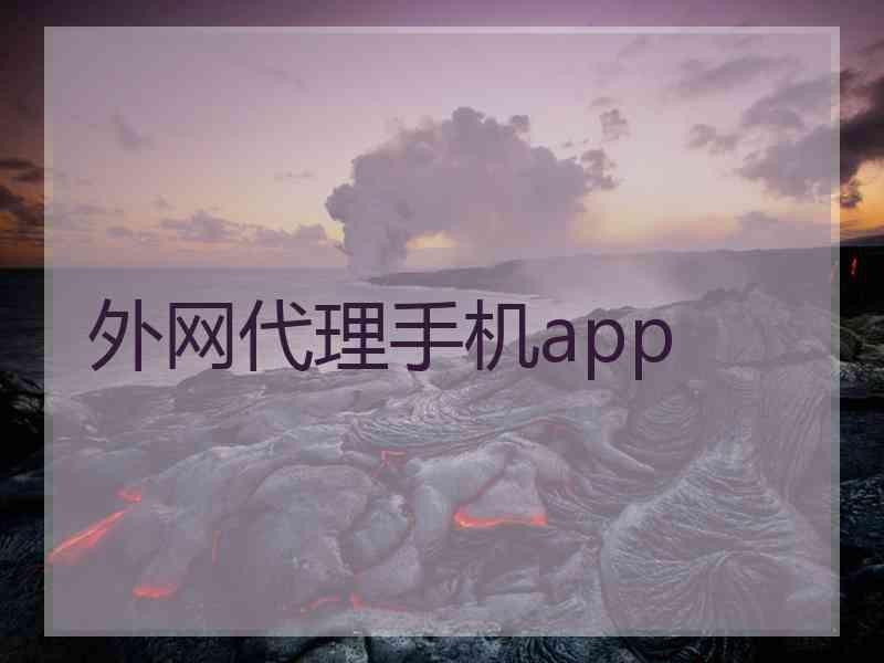 外网代理手机app