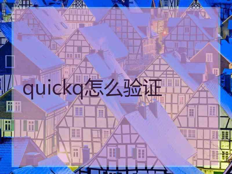 quickq怎么验证