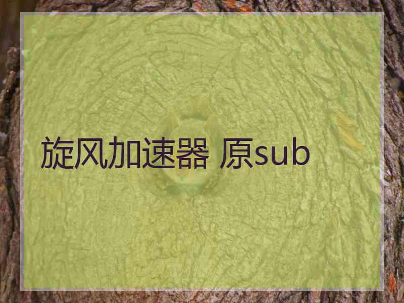 旋风加速器 原sub