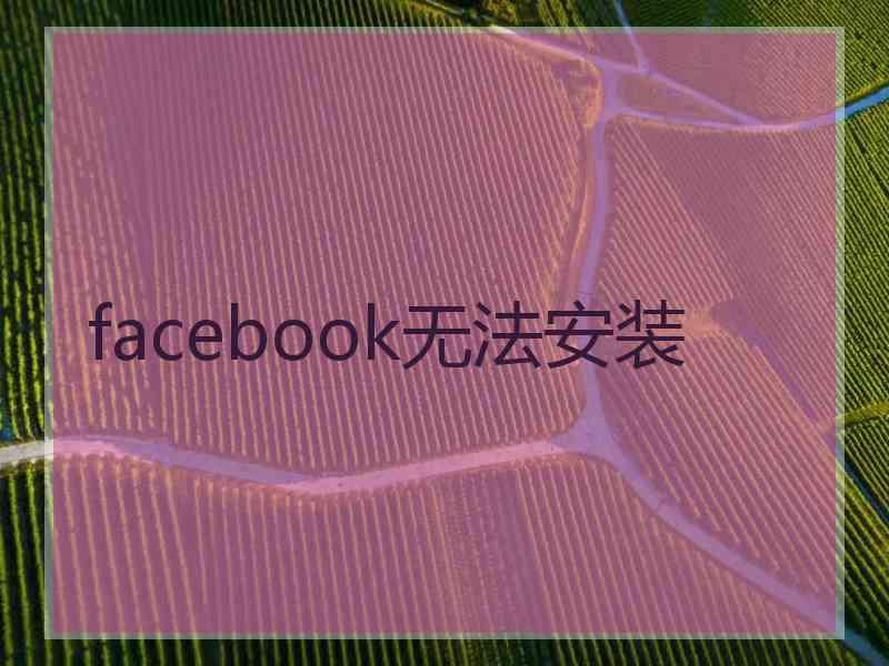 facebook无法安装