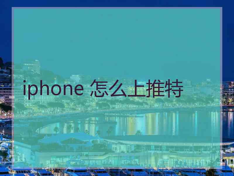 iphone 怎么上推特