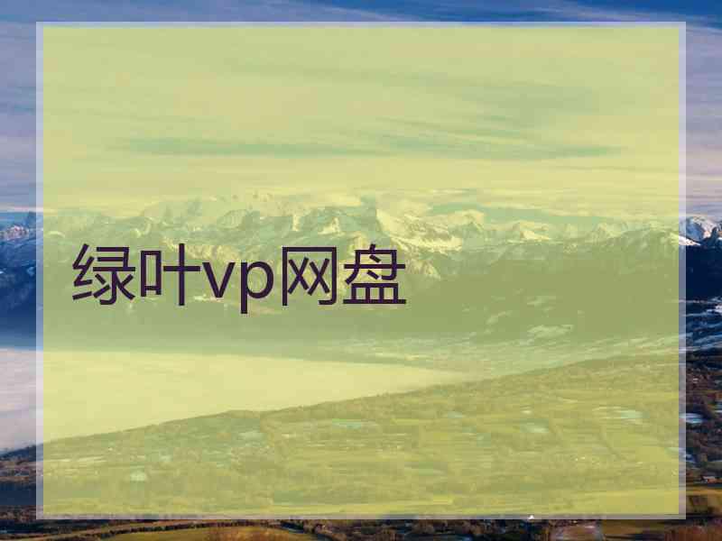 绿叶vp网盘