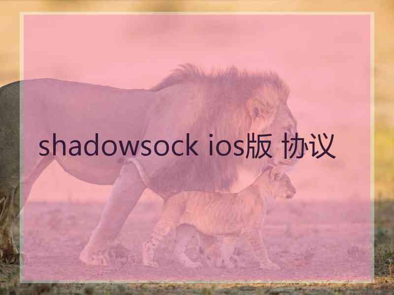 shadowsock ios版 协议