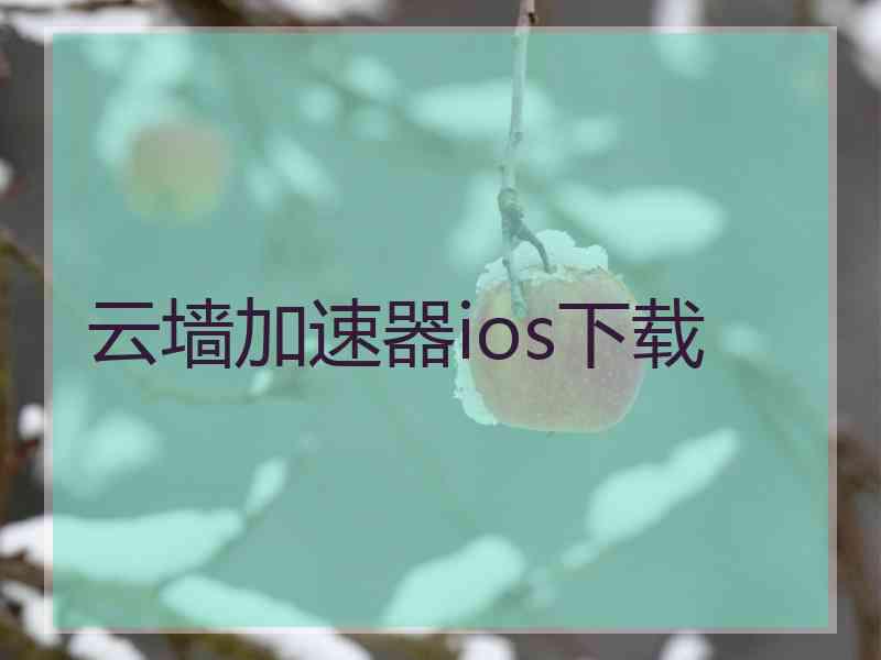 云墙加速器ios下载